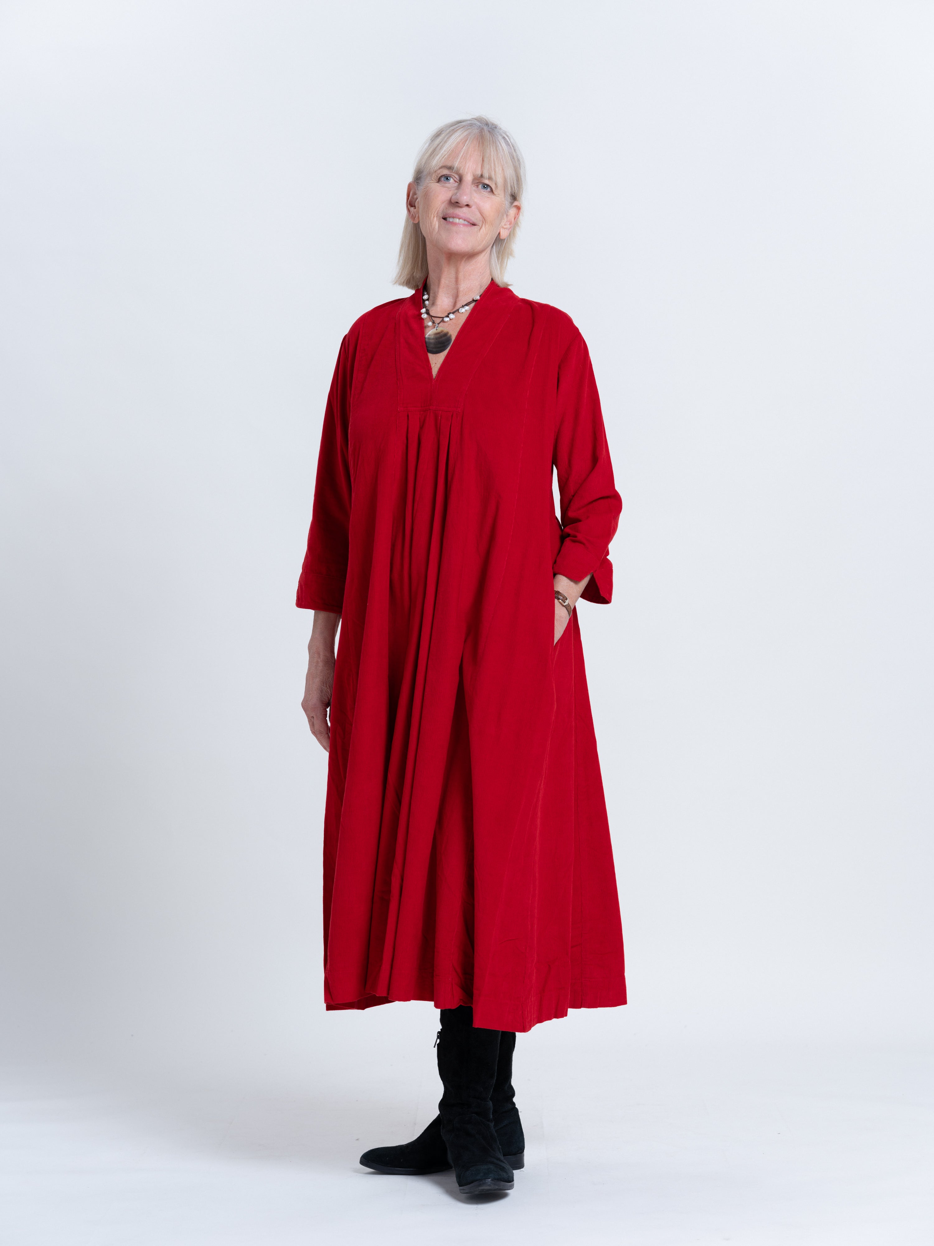 The Red Easy Winter Dress