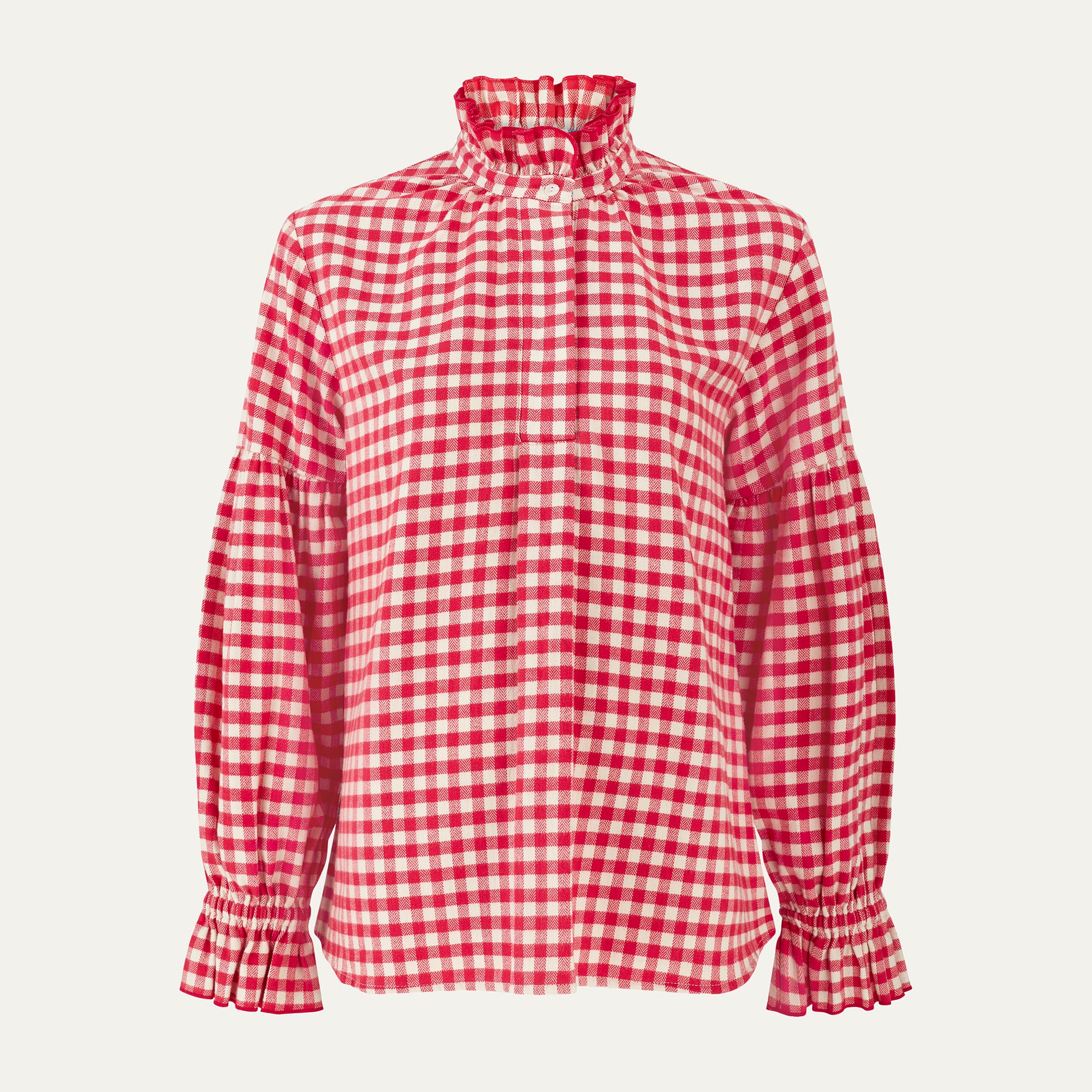 The Red Gingham Edwardian Shirt
