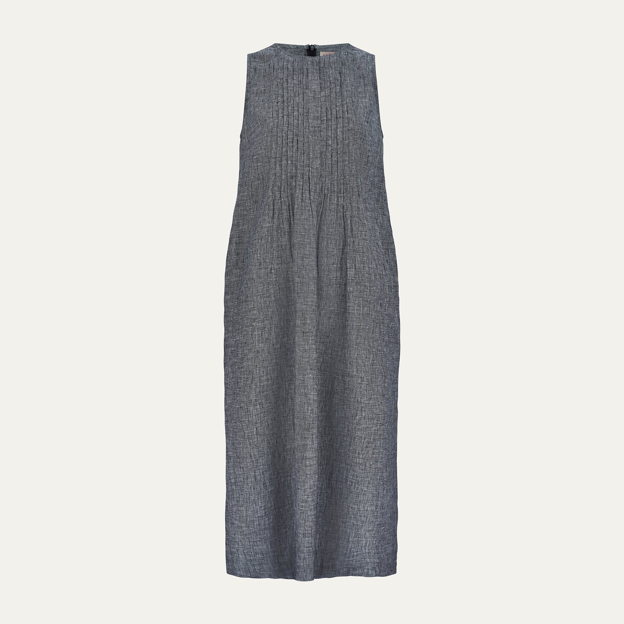 The Chambray Sleeveless Pintuck Dress