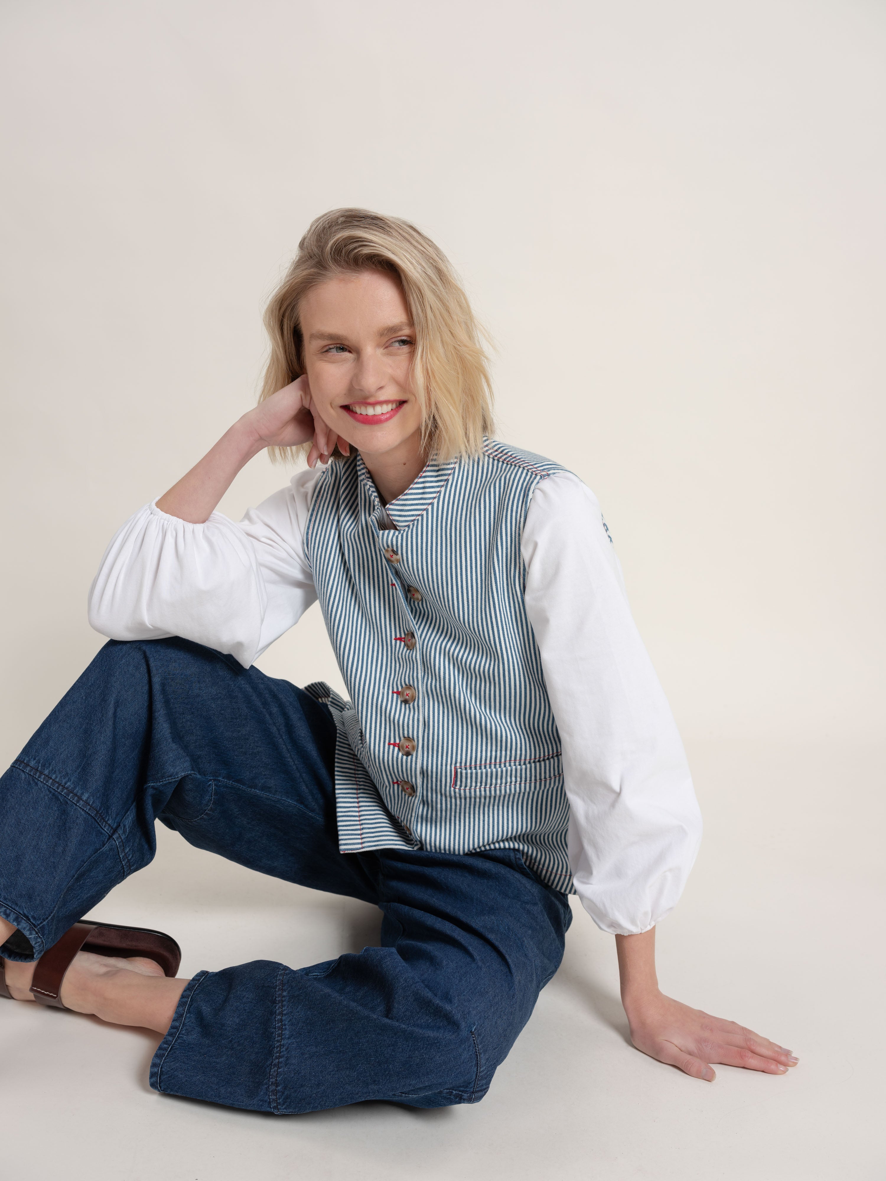 The Striped Willa Waistcoat