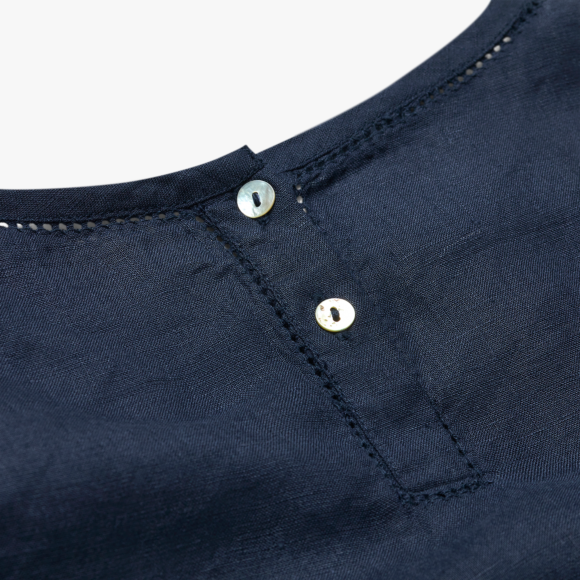 The Round Neck Linen Top