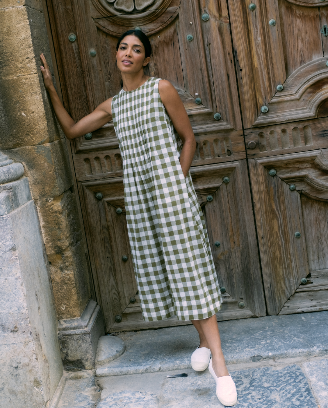 The Sleeveless Pintuck Dress