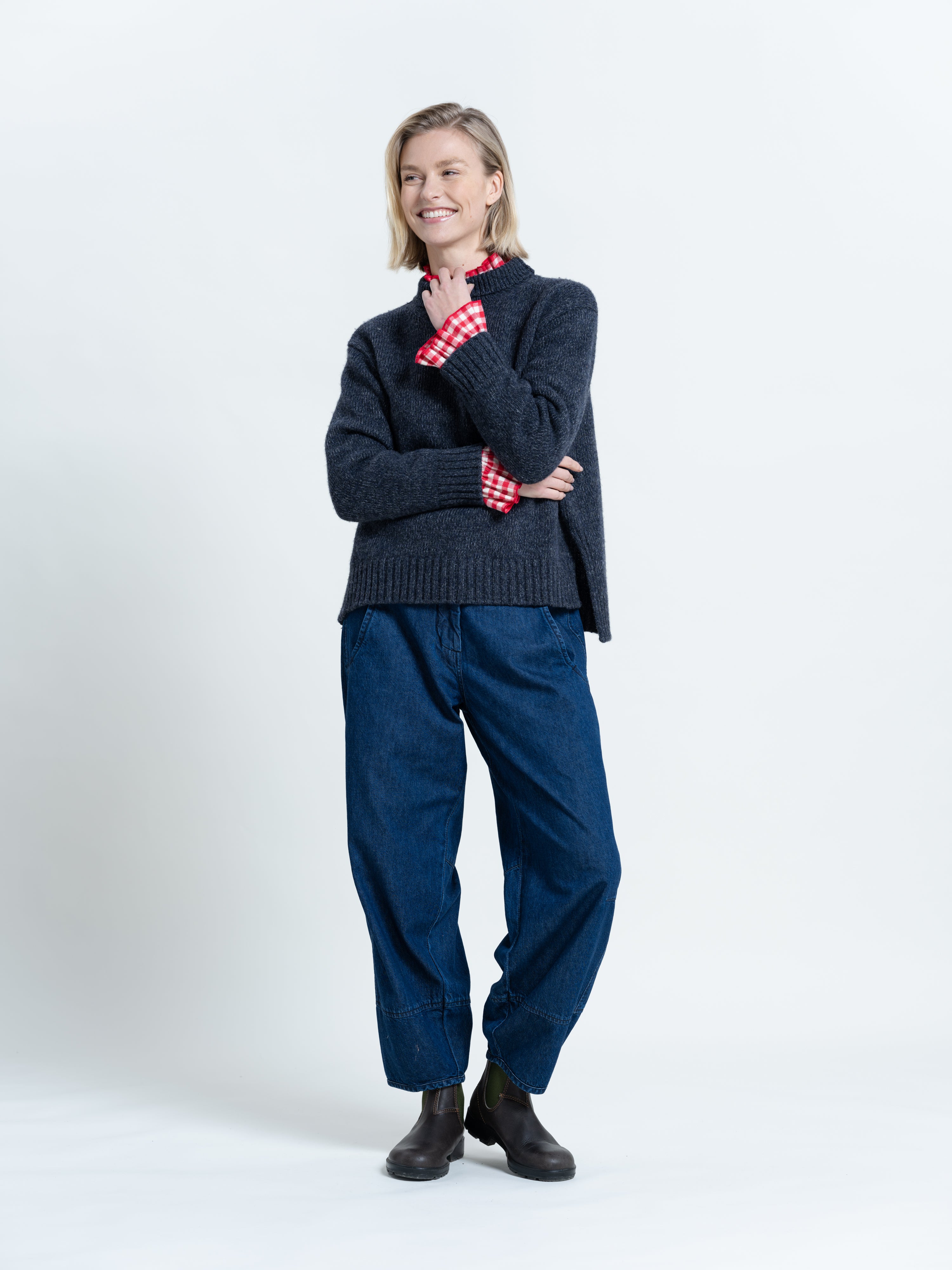 The Red Gingham Edwardian Shirt