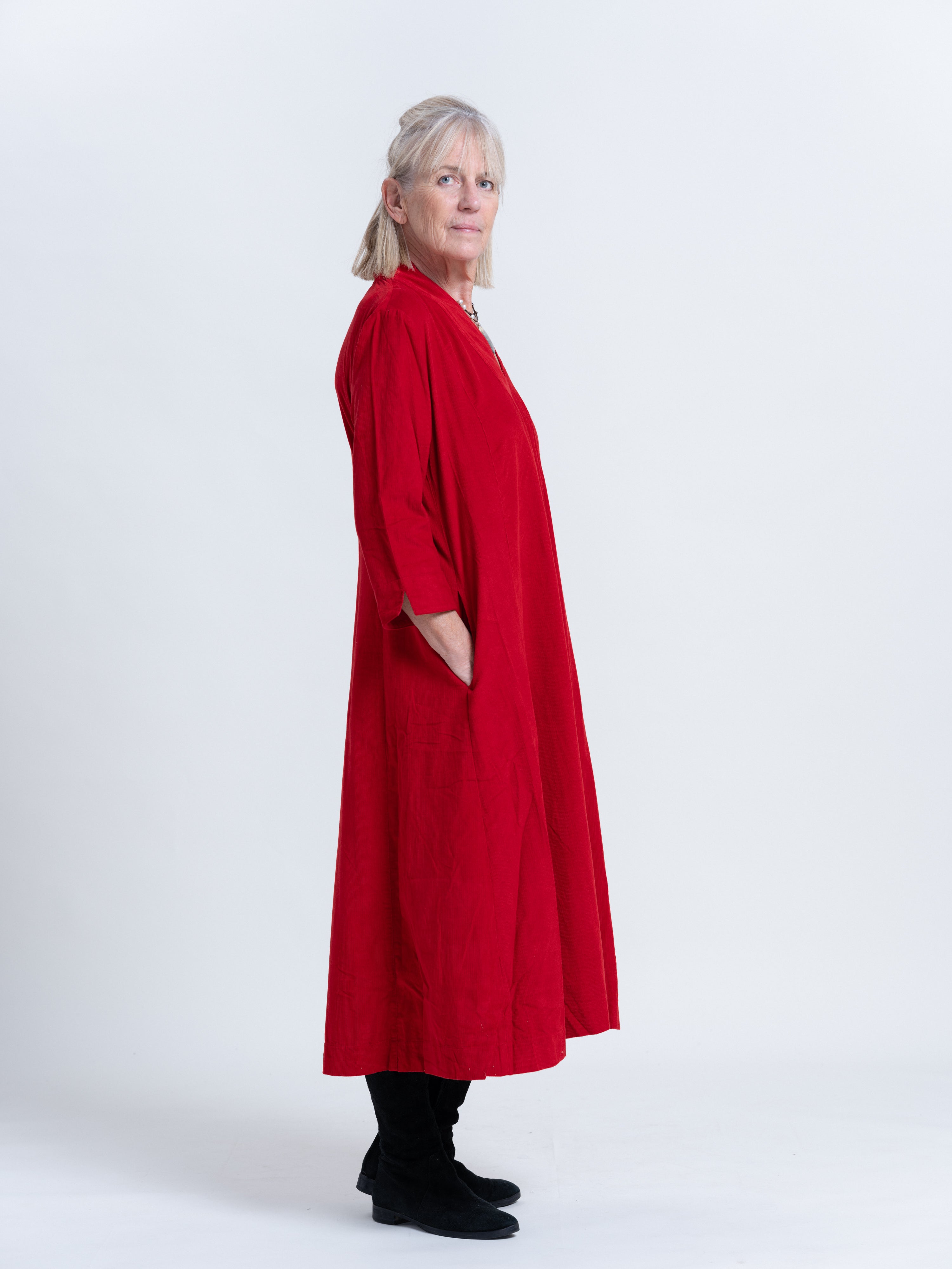 The Red Easy Winter Dress