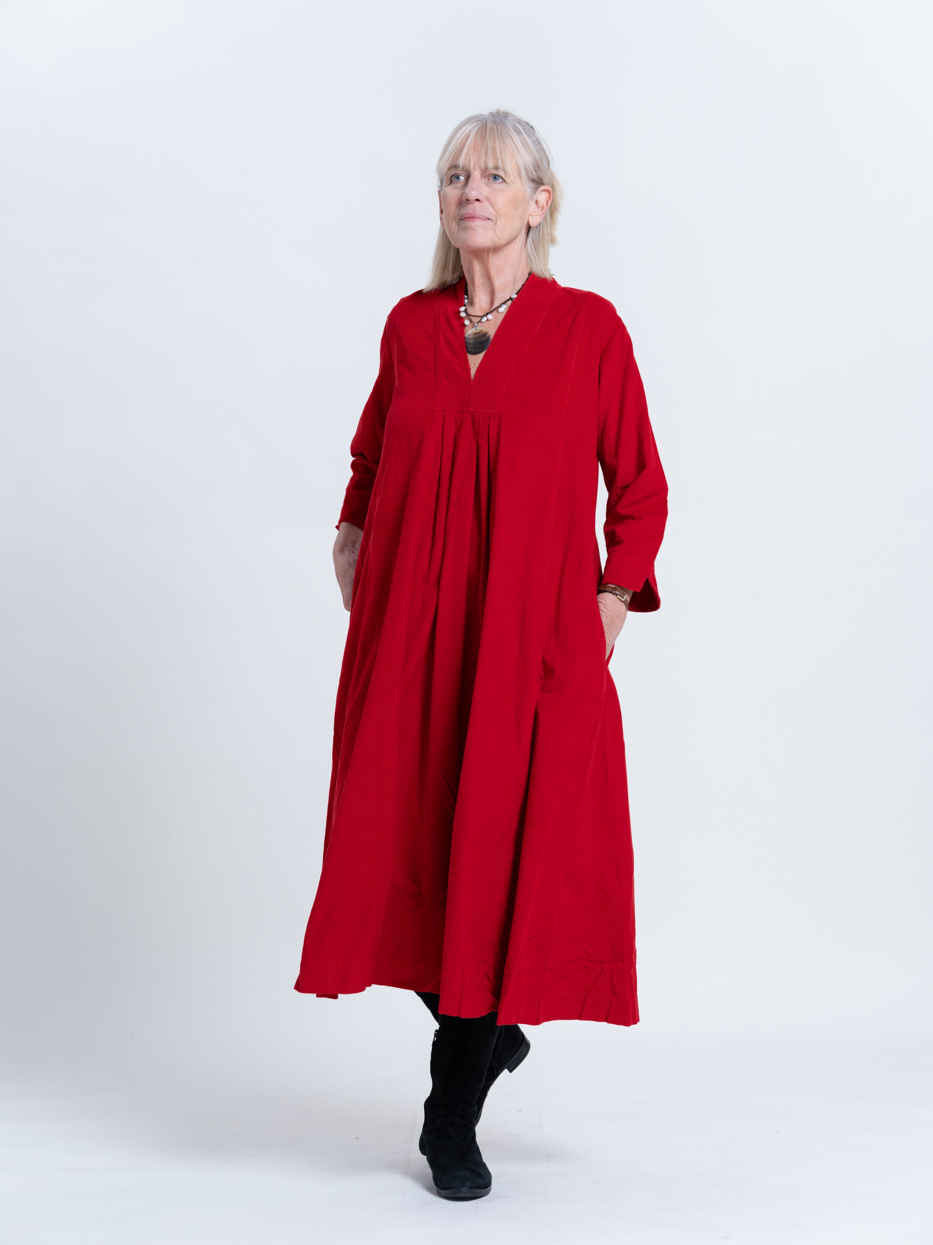 The Red Easy Winter Dress