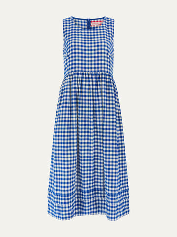 Kate Barton Women's Winter Classic Pinafore | Moss | Navy | Blue Gingham |  Brown Heather Tartan | Brushed Cotton