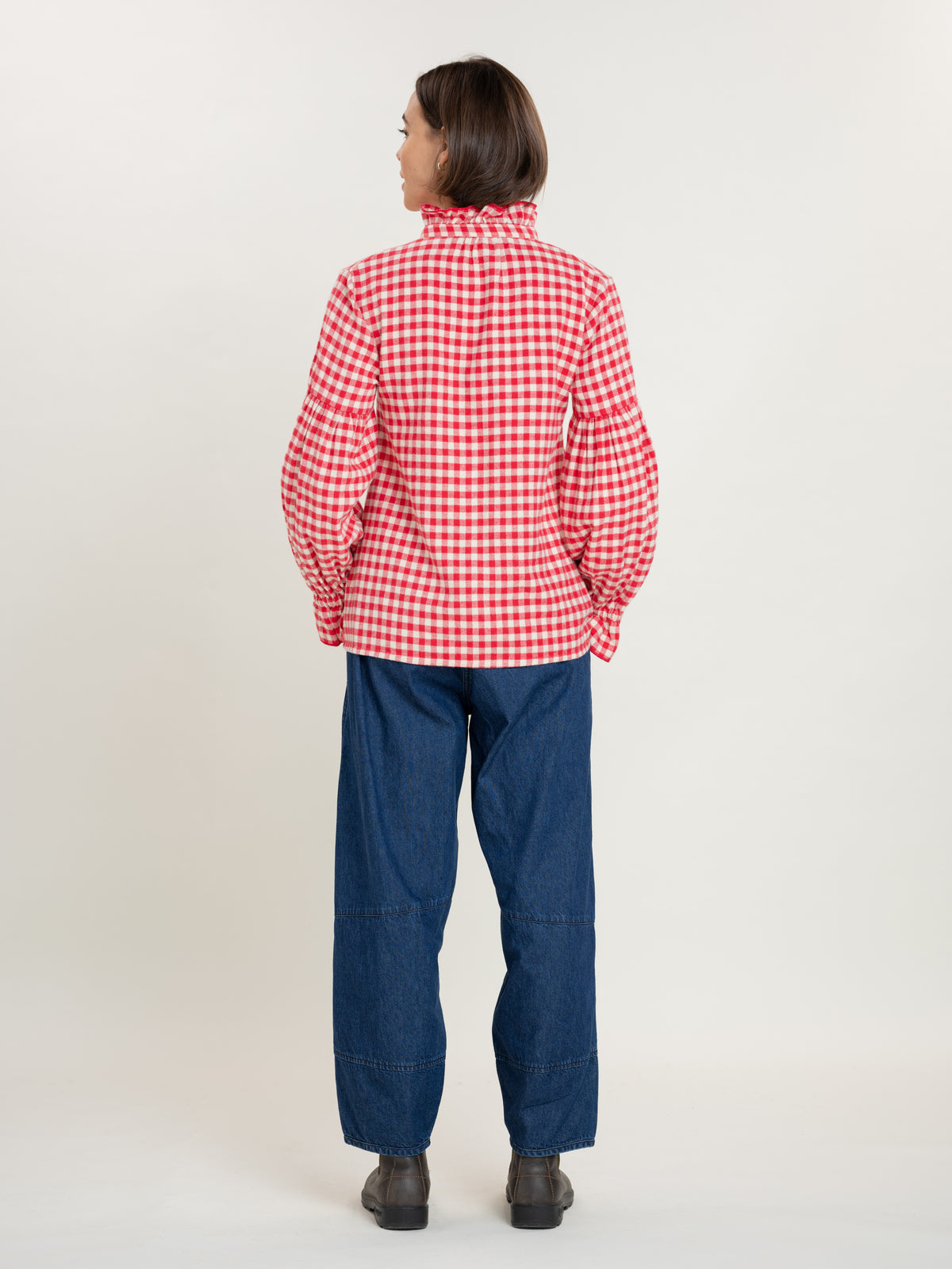 The Red Gingham Edwardian Shirt