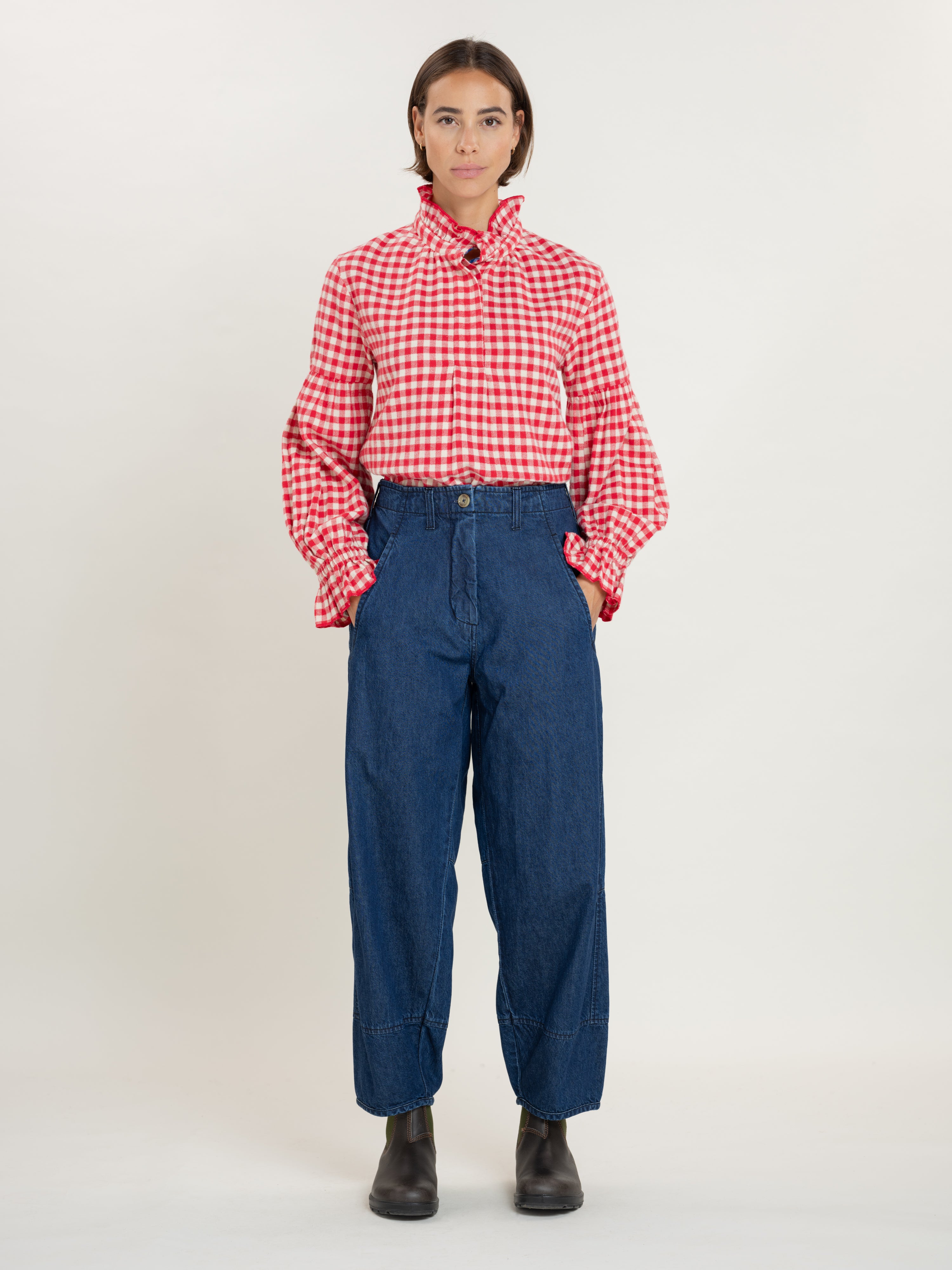 The Red Gingham Edwardian Shirt