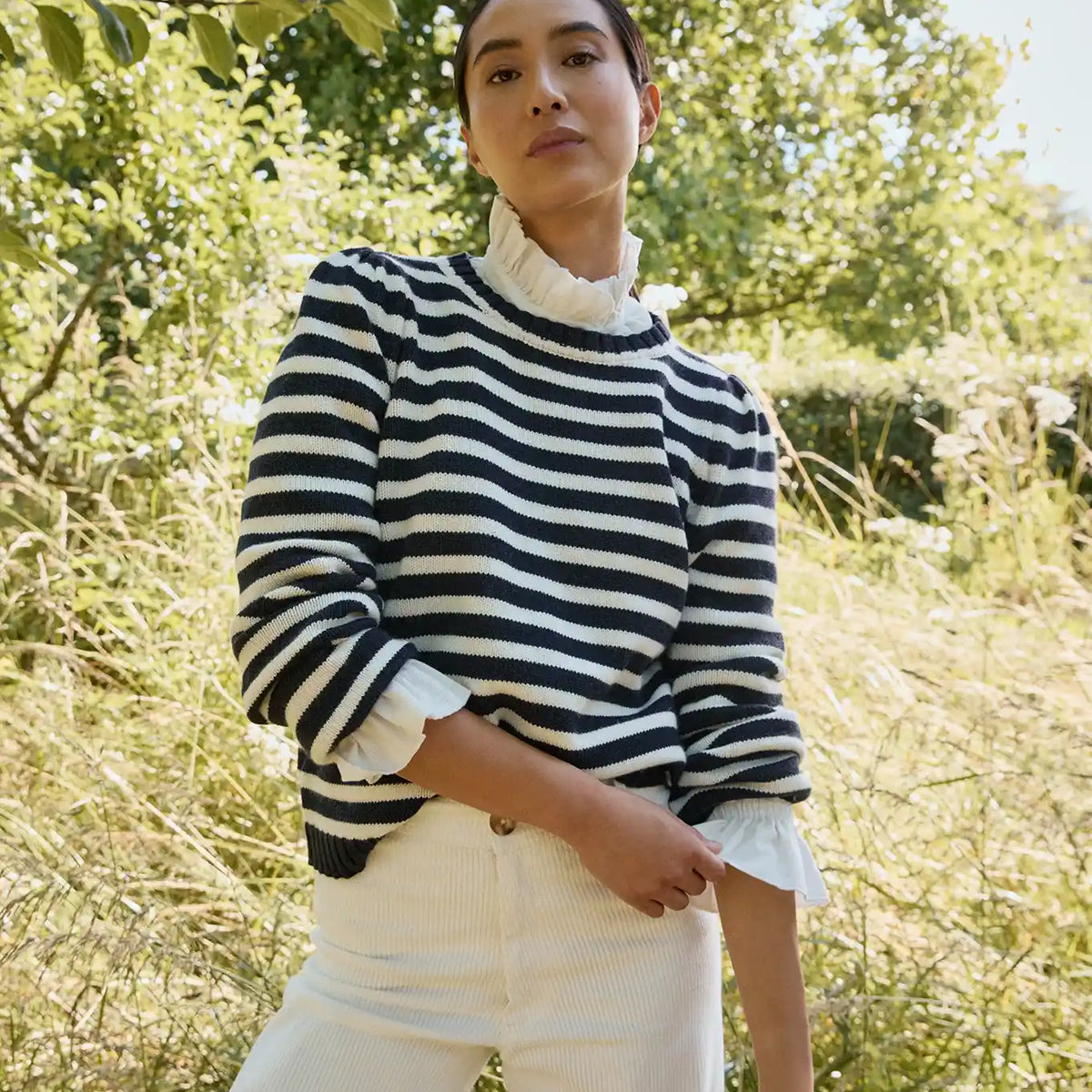 Sweater puff sleeve hot sale