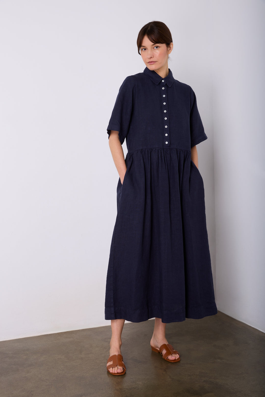 Kate Barton Women's Summer Dress | White | Azure | Navy