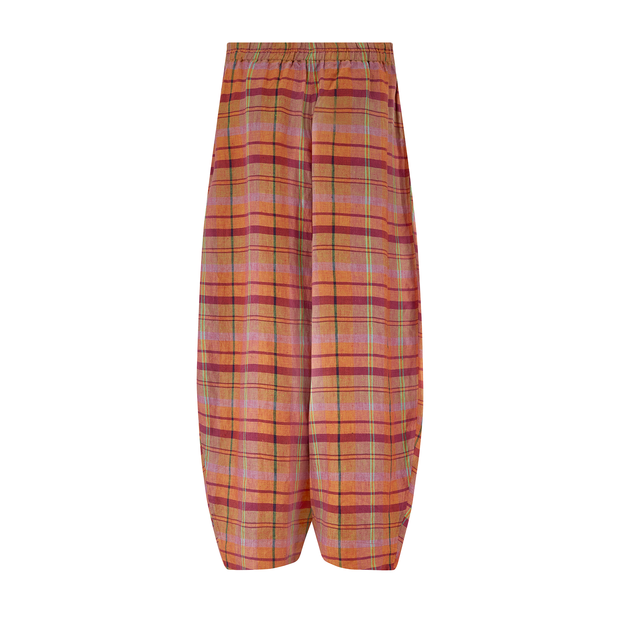 The Hector Trousers - Cinnamon Check Linen