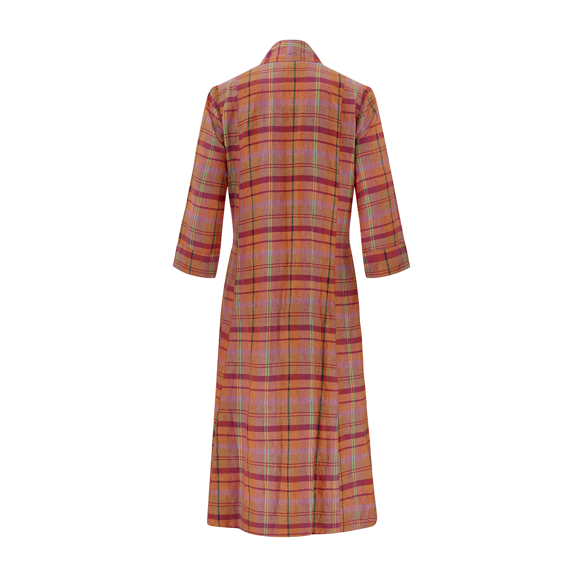 The Easy Summer Dress - Cinnamon Check Linen
