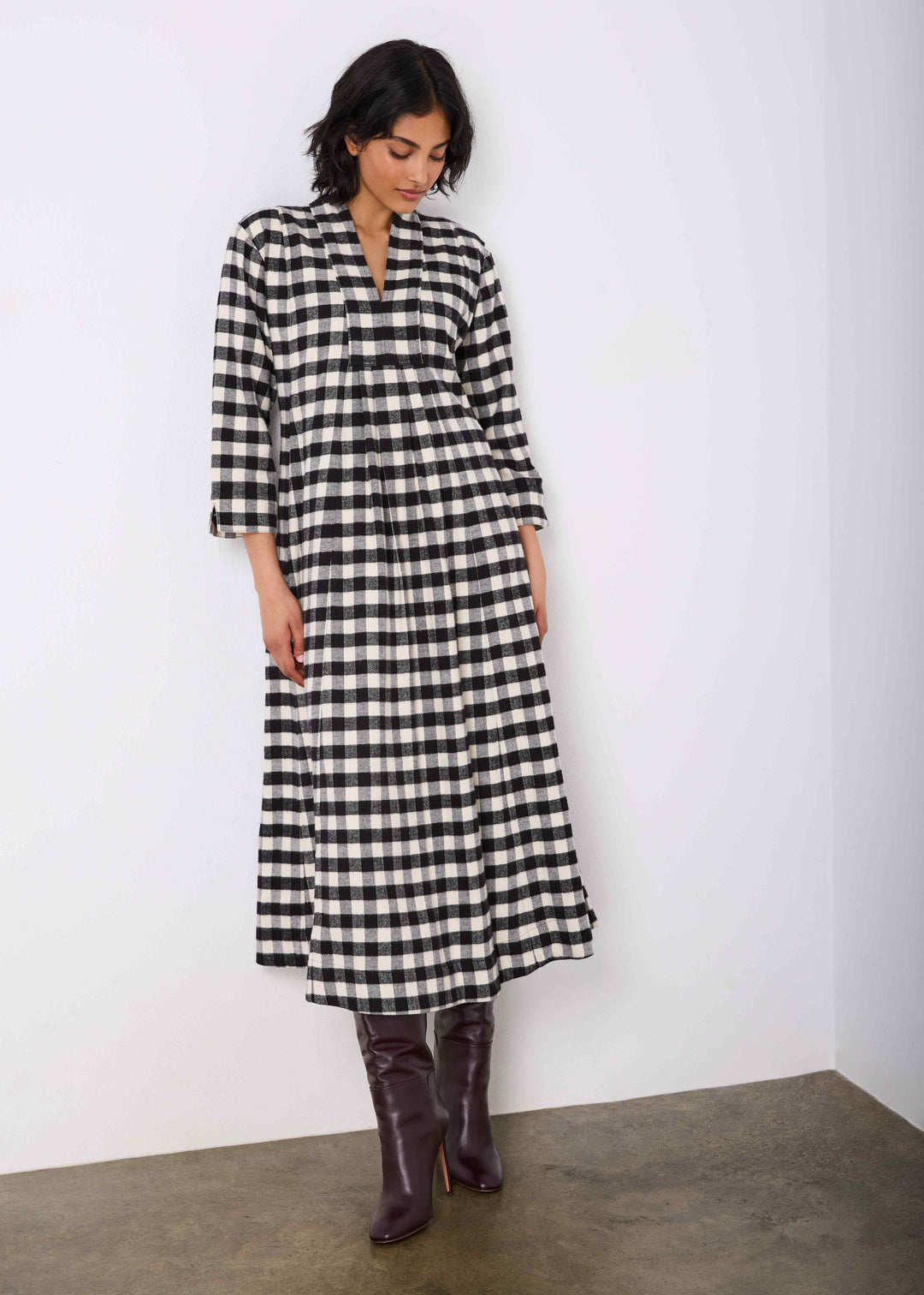 Kate Barton Women's Winter Dress | Grape | Black & White Check | Red | Cobalt | Navy Kate Barton Women's Winter Dress | Grape | Black & White Check | Red | Cobalt | Navy