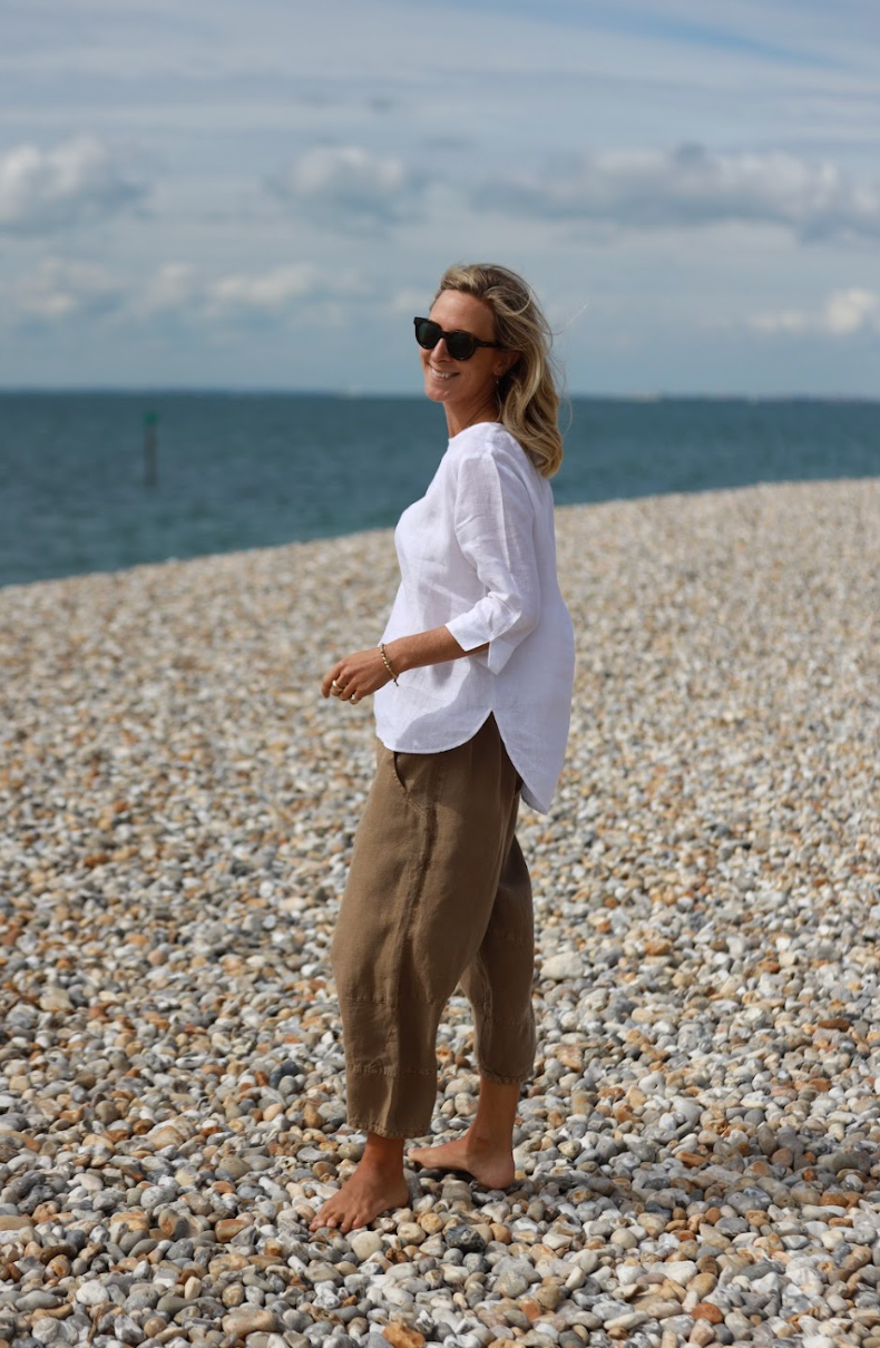 The Round Neck Linen Top